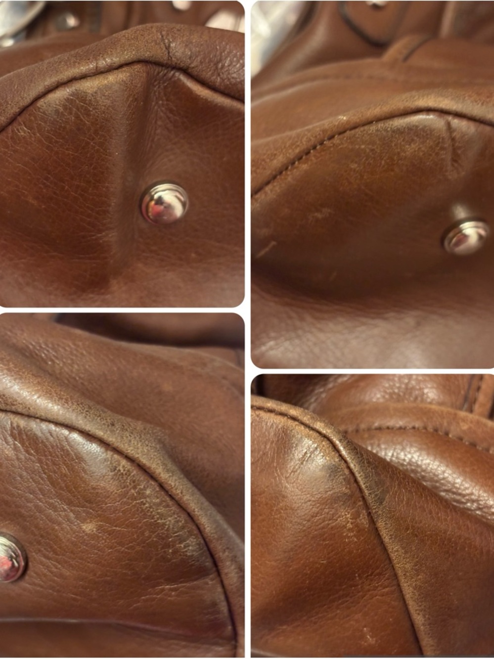 B. Makowsky Brown Leather Shoulder Bag - Picture 9 of 9